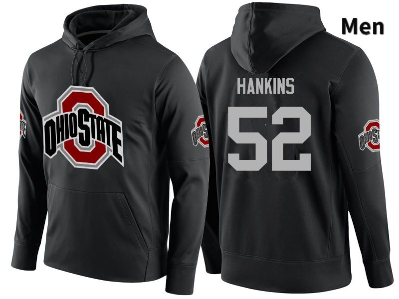 Men's Ohio State Buckeyes #52 Johnathan Hankins Black Name Number College Football Hoodies 23HP045PP